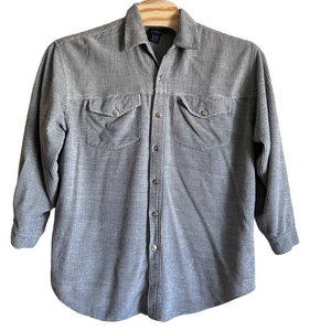 Everblue‎ men’s thick corduroy button front shirt soft size large
